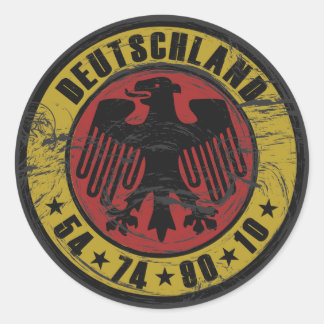 Redonda Pegatina de Deutschland Vintage