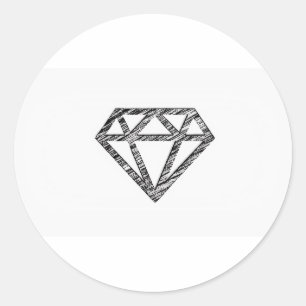 Redonda Pegatina de diamantes