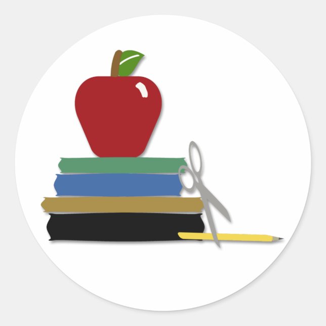 Redonda Pegatina de días escolares (Anverso)