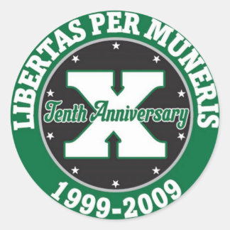 Redonda Pegatina de diez años del aniversario de GKMMC