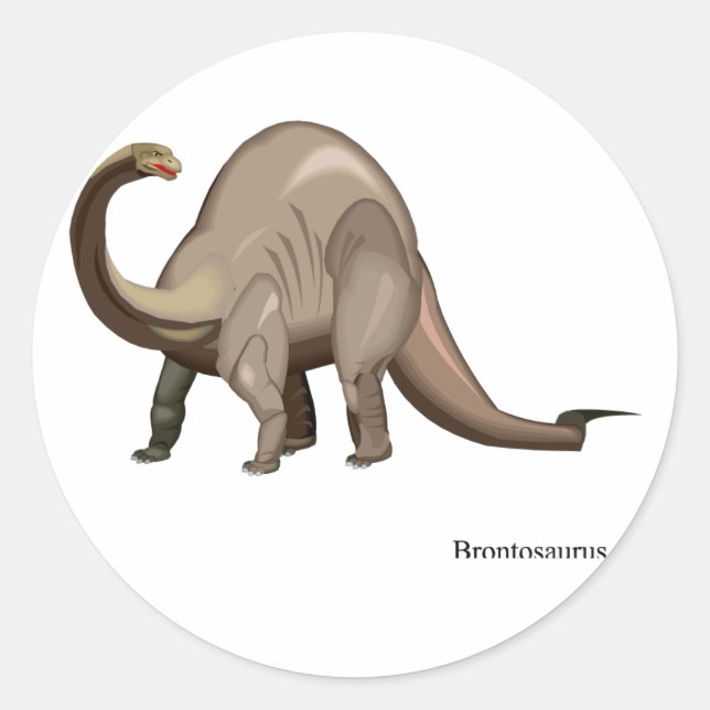 Redonda Pegatina de dinosaurios (Anverso)