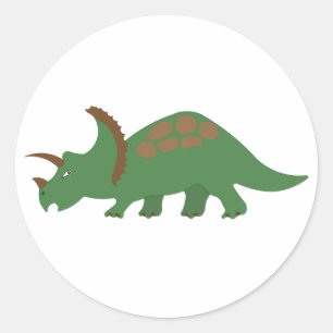 Redonda Pegatina de dinosaurios