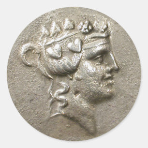 Redonda Pegatina de Dionysus Tetradrachm