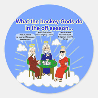 Redonda Pegatina de dioses de hockey