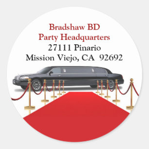 Redonda Pegatina de dirección de devolución de Limo