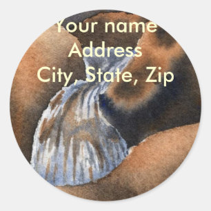 Redonda Pegatina de dirección de retorno