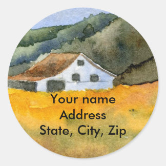 Redonda Pegatina de dirección de retorno