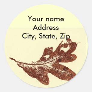 Redonda Pegatina de dirección de retorno