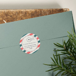 Redonda Pegatina de direcciones de devolución de correo aé