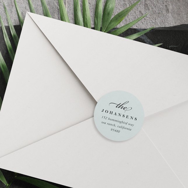 Redonda Pegatina de direcciones de devolución de simplicid (Subido por el creador)