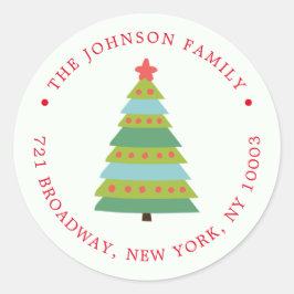 Redonda Pegatina de direcciones de devolución de vacacione