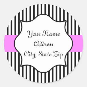 Redonda Pegatina de direcciones en francés