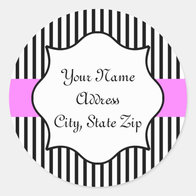 Redonda Pegatina de direcciones en francés (Anverso)