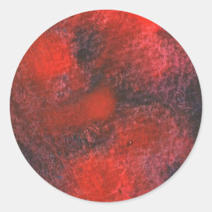 Redonda pegatina de diseño abstracto "Cosmos Red"