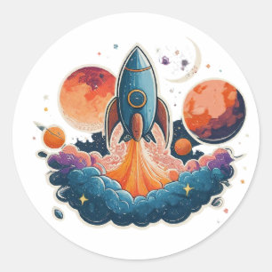 Redonda Pegatina de diseño de espacio