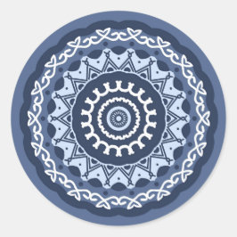 Redonda Pegatina de diseño de Mandala intrincada
