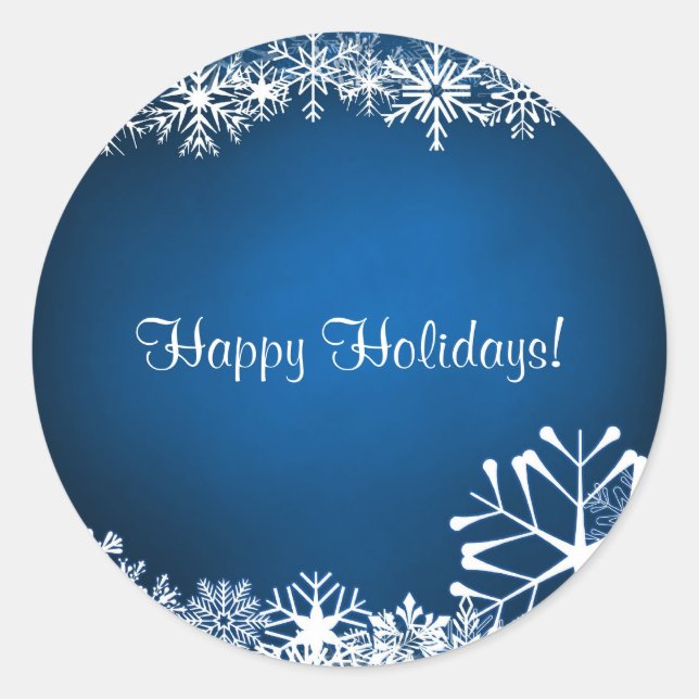 Redonda Pegatina de diseño de navidades (Anverso)