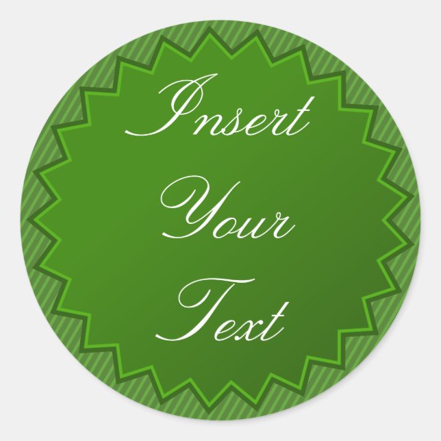 Redonda Pegatina de distintivos verdes (Anverso)
