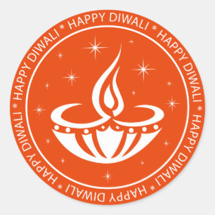 Redonda Pegatina de Diwali