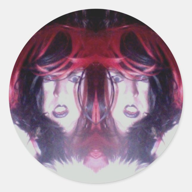 Redonda Pegatina de doble dramática (Anverso)