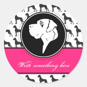 Redonda Pegatina de doggen