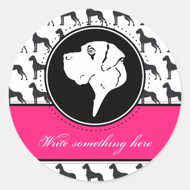 Redonda Pegatina de doggen (Anverso)