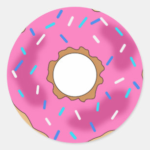 Redonda pegatina de donut dona