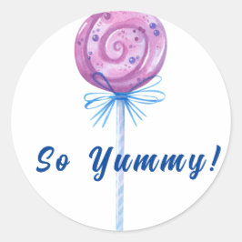 Redonda Pegatina de dulces caramelos morados