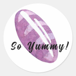 Redonda Pegatina de dulces caramelos morados