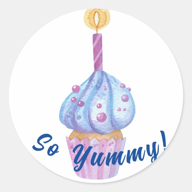 Redonda Pegatina de dulces caramelos morados (Anverso)