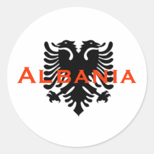 Redonda Pegatina de Eagle del albanés