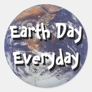 Redonda Pegatina de Earth Day Everyday