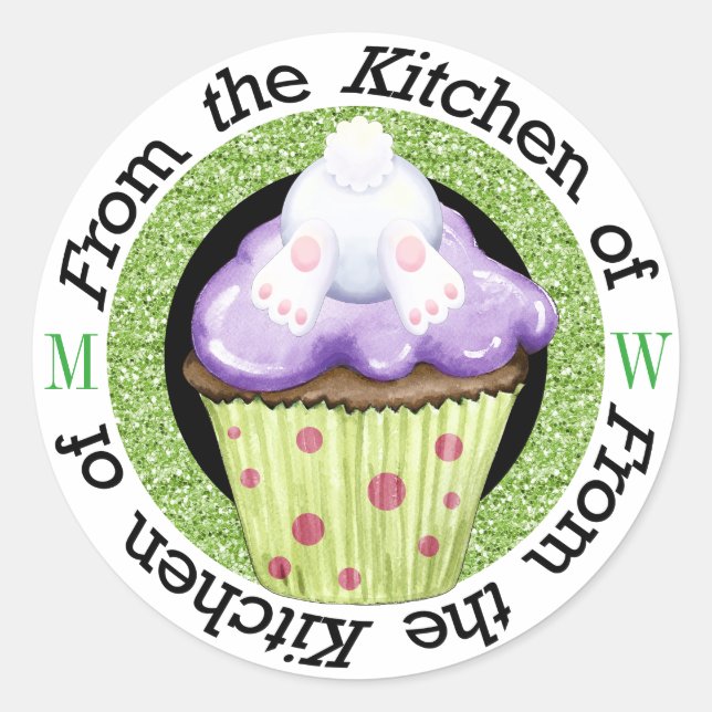 Redonda Pegatina de Easter Kitchen (Anverso)
