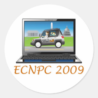 Redonda PEGATINA de ECNPC 2009