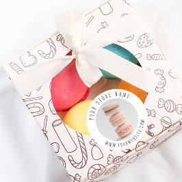 Redonda Pegatina de embalaje de panadería