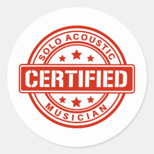 Redonda Pegatina de Emblem de Música Acústica Individual C