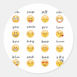Redonda Pegatina de emoji