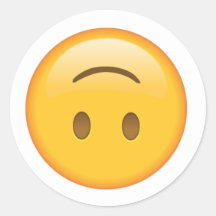 Pegatina de Emoji boca abajo