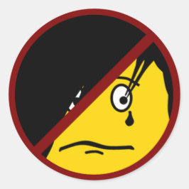 Redonda Pegatina de emoticonos anti EMO