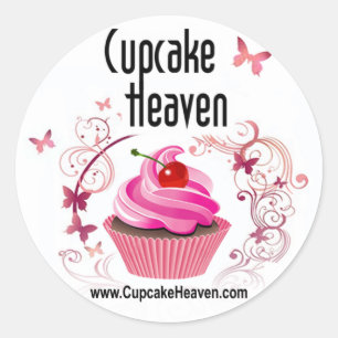 Redonda Pegatina de empaque de pasteles "Cupcake Heaven"