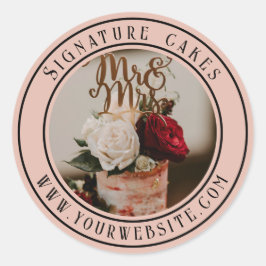 Redonda Pegatina de empaquetado de pasteles