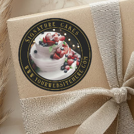 Redonda Pegatina de empaquetado de pasteles