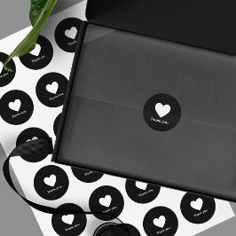 Redonda Pegatina de empaquetado de productos de agradecimi