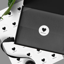 Pegatina de empaquetado de productos de agradecimi