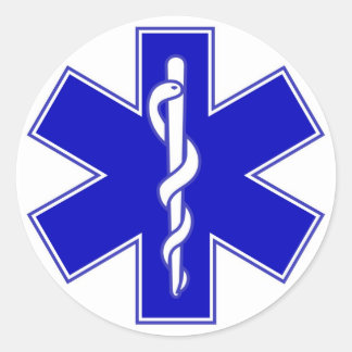 Redonda Pegatina de EMS Star of Life