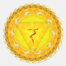 Redonda Pegatina de Energía, Fuego, Fuerza, Sun Chakra