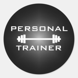 Redonda Pegatina de entrenador personal o de gimnasio