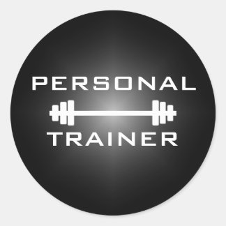 Redonda Pegatina de entrenador personal o de gimnasio