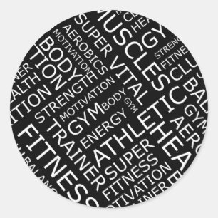 Redonda Pegatina de entrenador personal o de gimnasio