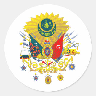 Redonda Pegatina De Escudo De Armamento Del Imperio Otoman